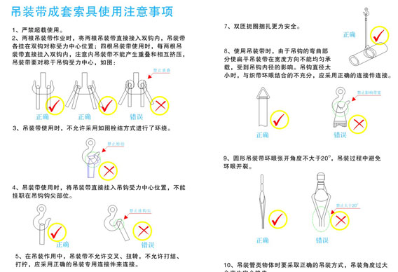 合成纖維吊裝帶使用注意事項(xiàng)及報(bào)廢標(biāo)準(zhǔn)